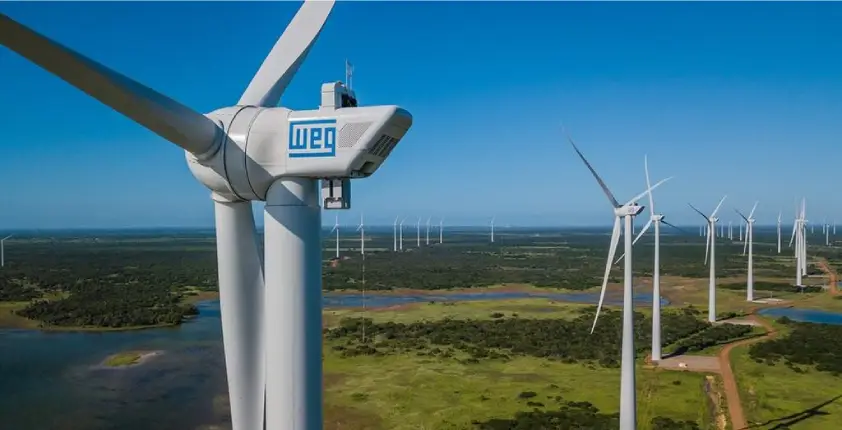 Weg (WEGE3) investe para produzir o maior aerogerador do país com 7 MW de potência