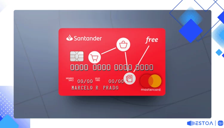 Diferentes tipos de cartões de crédito com ênfase no Cartão Santander