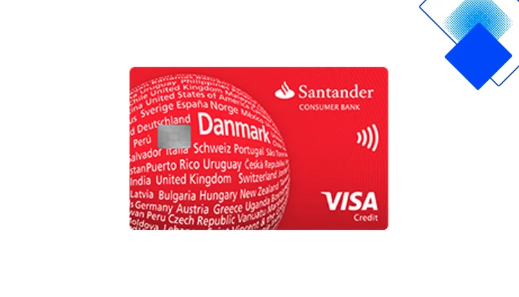 Santander Red Visa kreditkort med lav rente og gebyrfri kontanthævninger i udlandet
