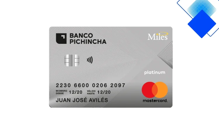 Tarjeta Mastercard Platinum Pichincha Miles millas, seguro de viaje y ventajas en Ecuador