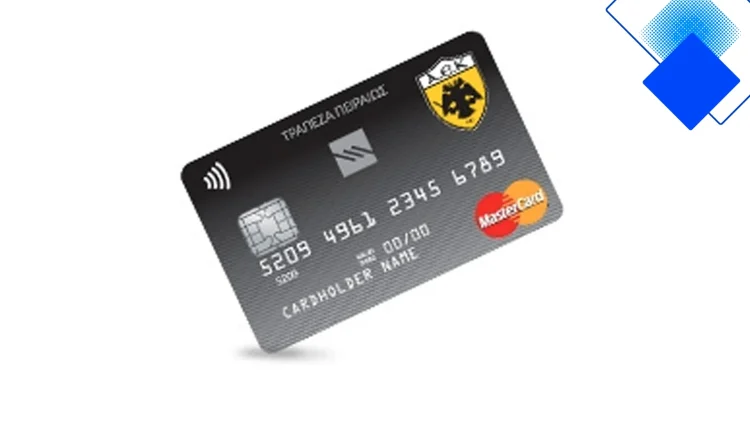 Πειραιώς AEK F.C. Mastercard πιστωτική κάρτα για οπαδούς με πόντους, άτοκες δόσεις και εισιτήρια διαρκείας