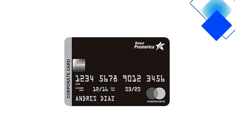 Tarjeta corporativa Mastercard Corporate Promerica para empresas en Guatemala con control de gastos, puntos Promerica y banca móvil