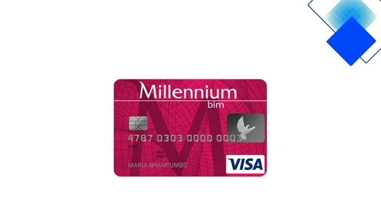 Cartão de Crédito Classic Millennium bim com VISA, segurança, pontos e levantamentos em Meticais