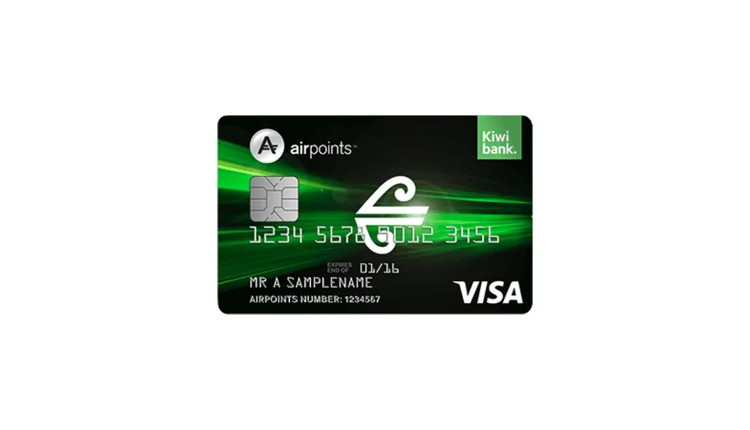 Kiwibank Air New Zealand Airpoints Standard Visa Maximise Airpoints Dollars