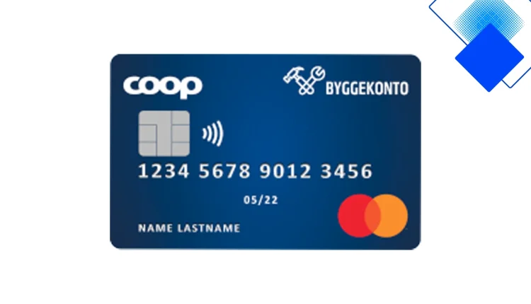 Coop Byggekonto kredittkort, 3 % byggrabatt hos Obs BYGG og Coop Byggmix, Coopay og 40 dager rentefri