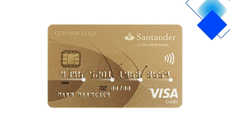 Santander Gebyrfri Visa med cashback og reiseforsikring, helt uten årsavgift