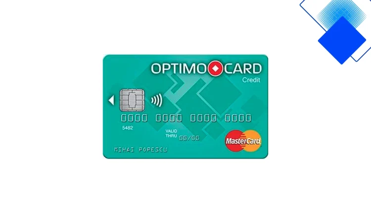 Optimo Card de la Credit Europe Bank, card de credit MasterCard cu limită până la 12.000 RON, fără taxă de emitere și 45 zile grație