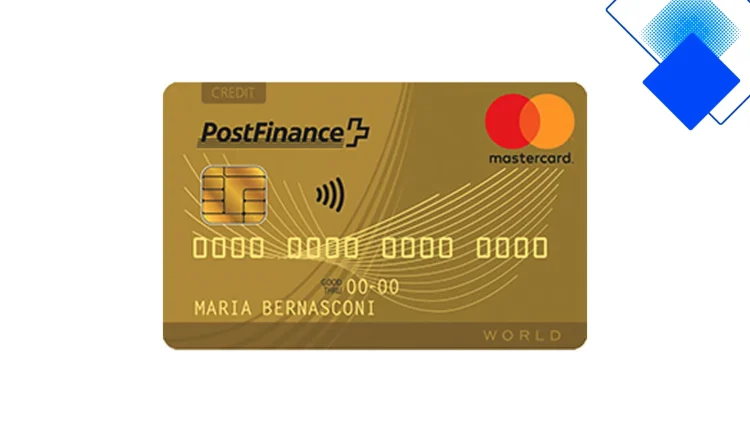 PostFinance Mastercard Gold Kreditkarte in der Schweiz mit Cashback, umfassenden Reiseversicherungen und digitalem Bezahlen