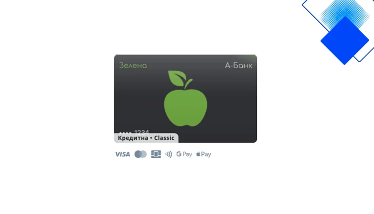 Кредитна картка Зелена від Абанк з кешбеком до 20%, пільговим періодом до 62 днів та безкоштовним обслуговуванням